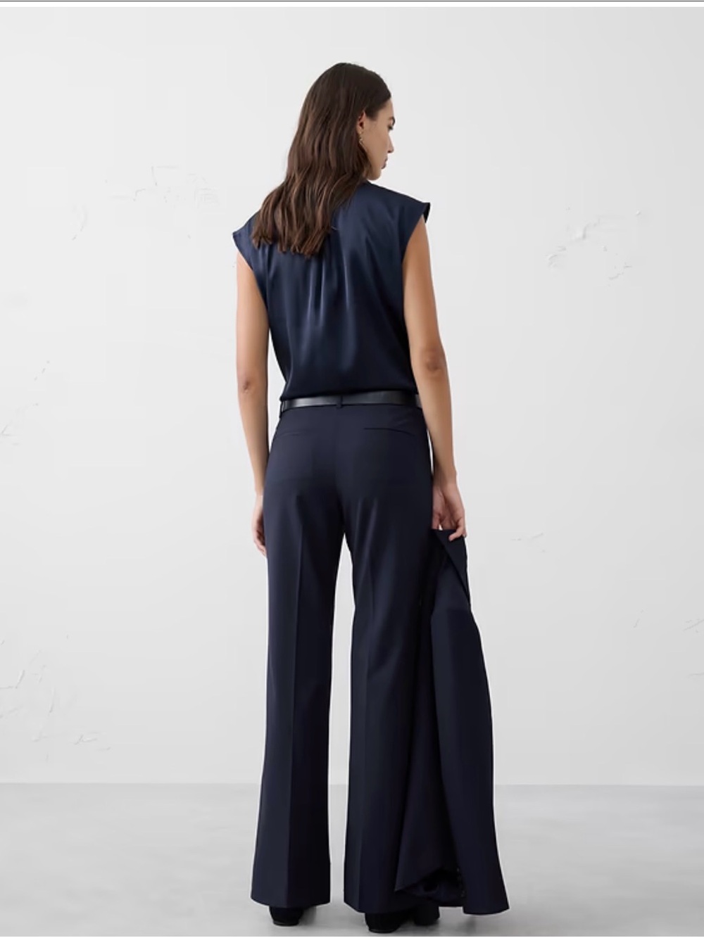 Banana Republic Women's Sculpted Stretch Bootcut Pants - Navy